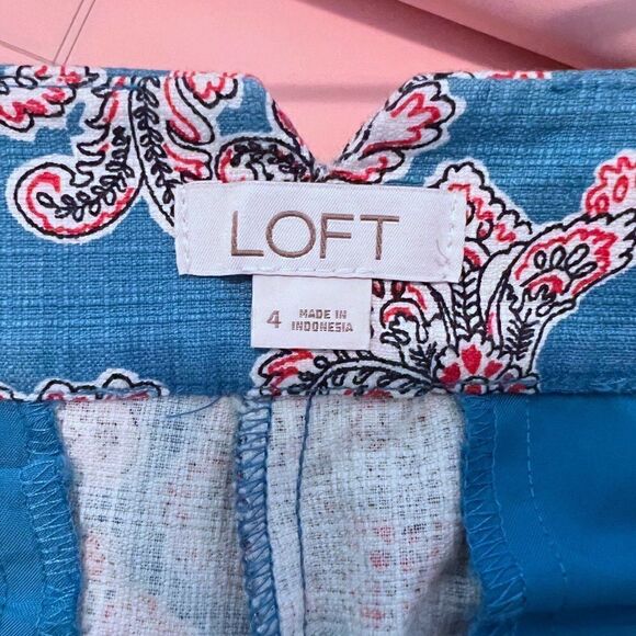 Loft Ann Taylor Paisley Shorts sz 4 - Picture 8 of 9